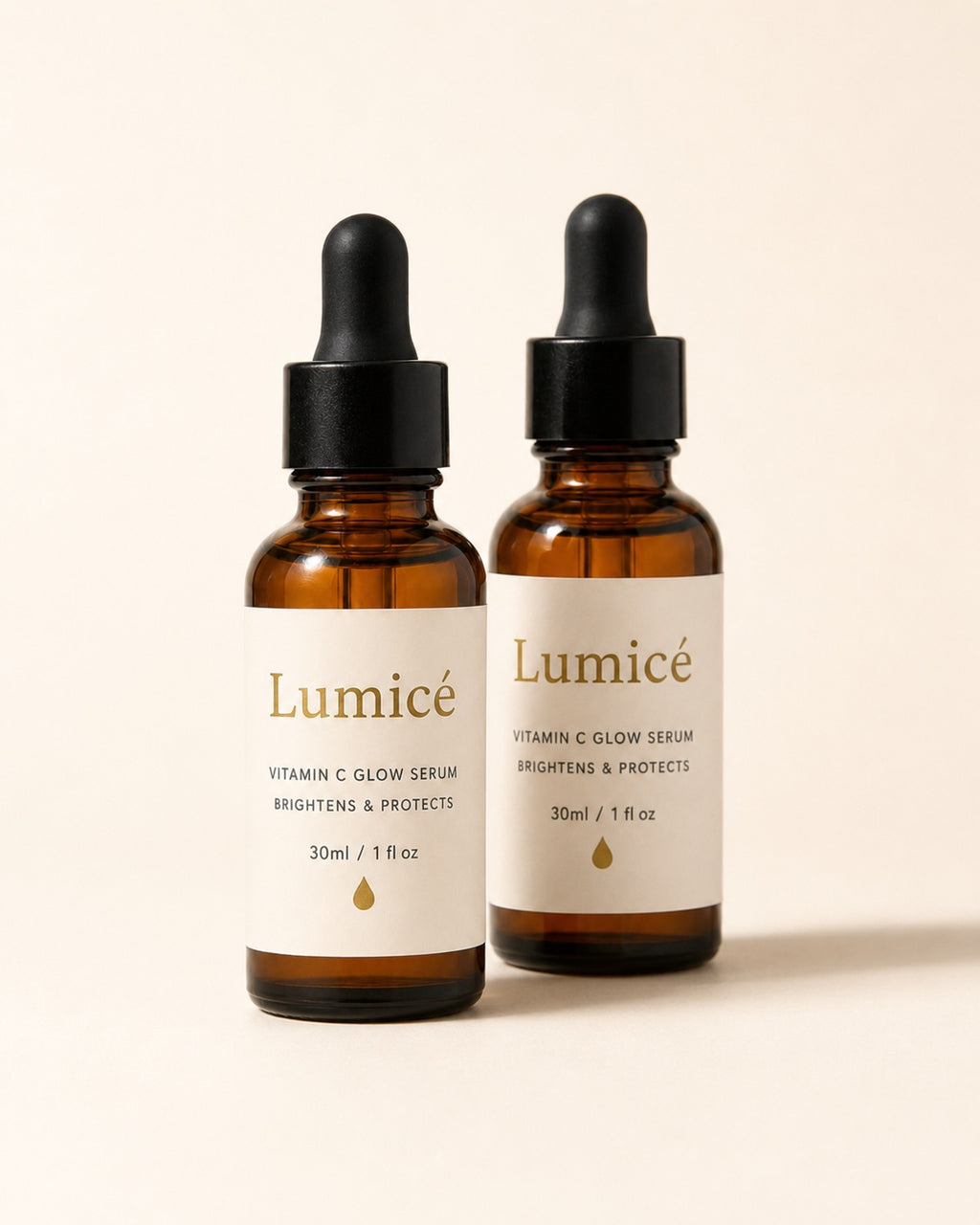 The Morning Set — two bottles of Lumicé Vitamin C Glow Serum