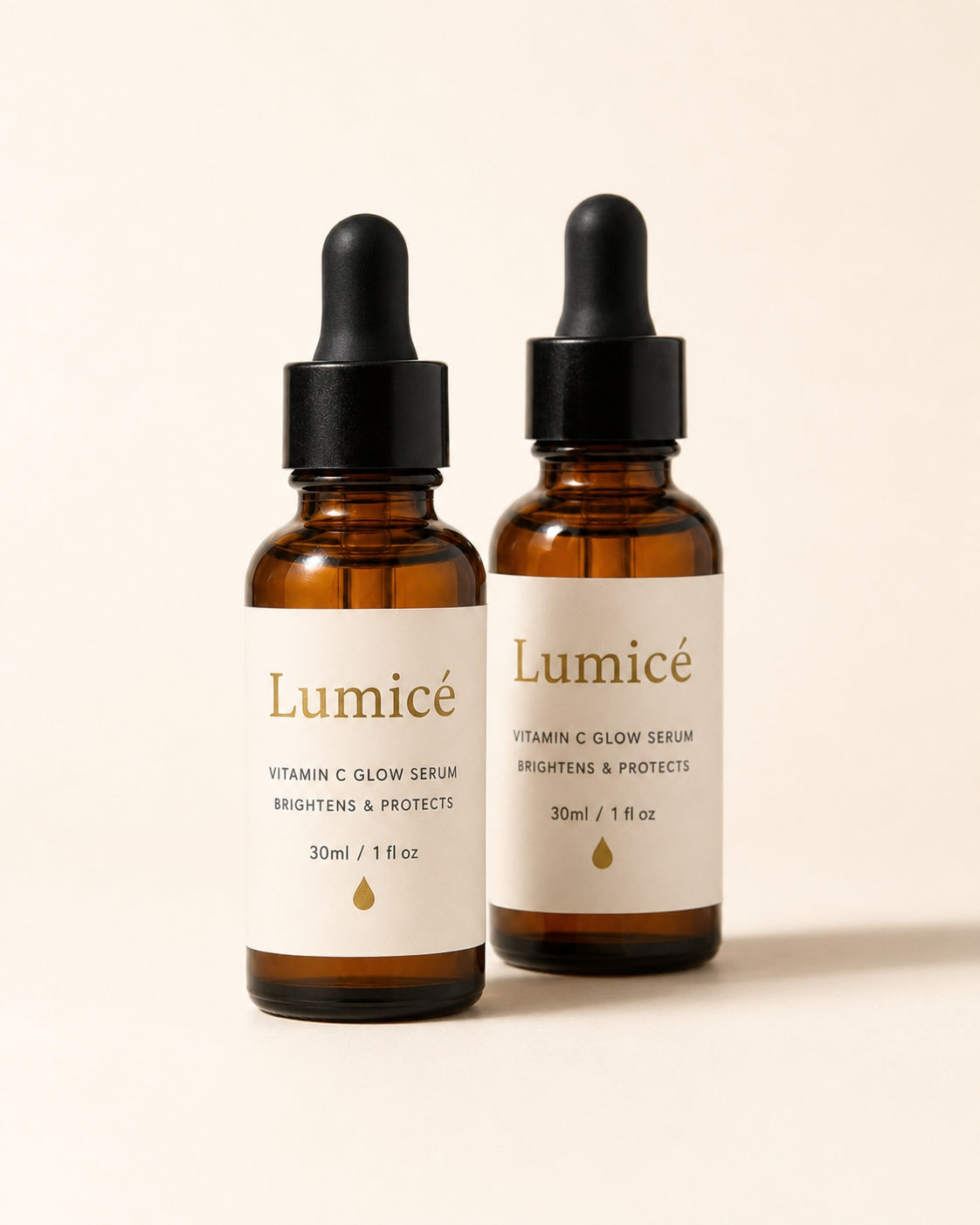 The Morning Set — two bottles of Lumicé Vitamin C Glow Serum